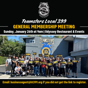 Teamsters Local 399 1st Quarter General Membership Meeting